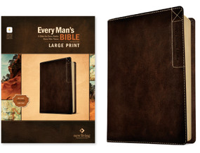 NLT Every Man's Bible, Large Print, Filament Enabled, Deluxe Explorer Edition (LeatherLike, Rustic Brown, Red Letter) by New Living Translation, Tyndale, Dean Merrill, 9798400519666