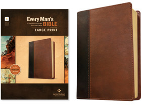 NLT Every Man's Bible, Large Print, Filament Enabled, TuTone (LeatherLike, Brown/Tan, Red Letter) by New Living Translation, Tyndale, Dean Merrill, 9798400519703