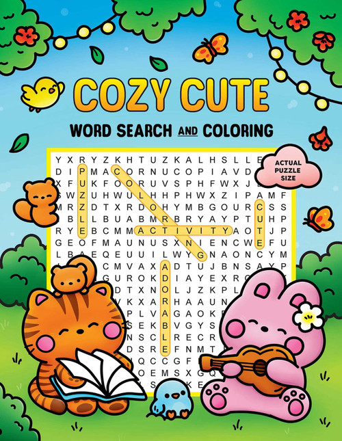 Cozy Cute Word Search and Coloring by Editors of Thunder Bay Press, 9781667215440