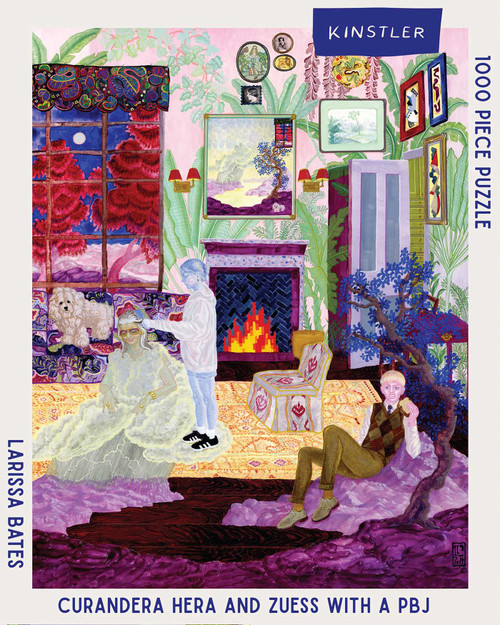Curandera Hera and Zuess with a PBJ (1000 piece puzzle) by Larissa Bates, 9781959407256