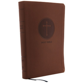KJV Holy Bible: Giant Print with 53,000 Cross References, Brown Leathersoft, Red Letter, Comfort Print: King James Version by Thomas Nelson, 9780785215400