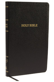 KJV Holy Bible: Thinline with Cross References, Black Bonded Leather, Red Letter, Comfort Print: King James Version by Thomas Nelson, 9780785215752