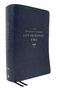 NIV, Charles F. Stanley Life Principles Bible, 2nd Edition, Leathersoft, Blue, Comfort Print by Charles F. Stanley, Thomas Nelson, 9780785225591