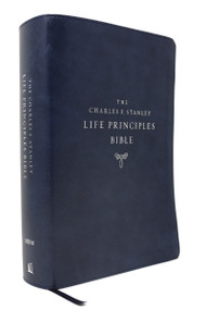 NIV, Charles F. Stanley Life Principles Bible, 2nd Edition, Leathersoft, Blue, Thumb Indexed, Comfort Print by Charles F. Stanley, Thomas Nelson, 9780785225607
