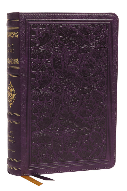 KJV, Personal Size Reference Bible, Sovereign Collection, Leathersoft, Purple, Red Letter, Thumb Indexed, Comfort Print by Thomas Nelson, 9780785239260