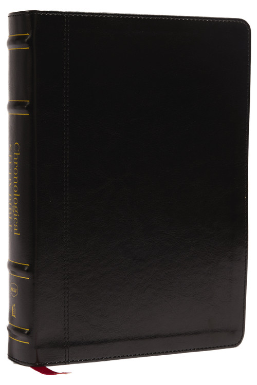 NKJV, Chronological Study Bible, Leathersoft, Black, Comfort Print (Holy Bible, New King James Version) by Thomas Nelson, 9780785239550