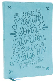 NKJV, Thinline  Bible, Verse Art Cover Collection, Leathersoft, Teal, Red Letter, Comfort Print (Holy Bible, New King James Version) by Thomas Nelson, 9780785242215