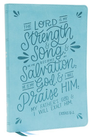 NKJV, Thinline Bible, Verse Art Cover Collection, Leathersoft, Teal, Red Letter, Thumb Indexed, Comfort Print (Holy Bible, New King James Version) by Thomas Nelson, 9780785242352