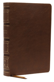 NKJV, Single-Column Wide-Margin Reference Bible, Leathersoft, Brown, Red Letter, Comfort Print (Holy Bible, New King James Version) by Thomas Nelson, 9780785248637
