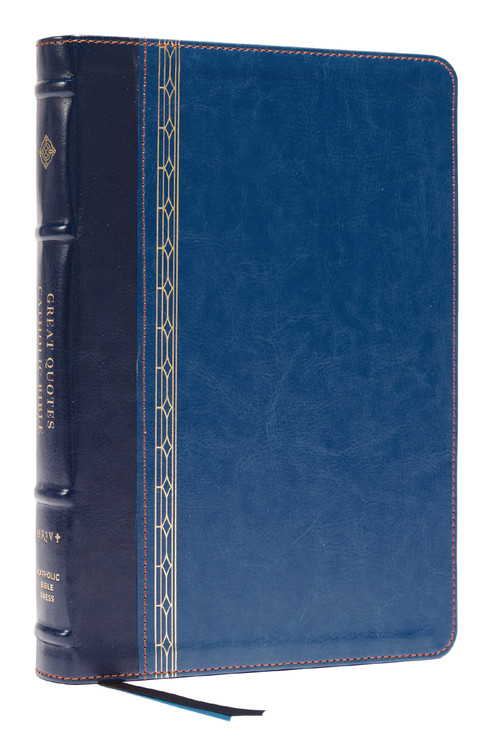 NRSVCE, Great Quotes Catholic Bible, Leathersoft, Blue, Comfort Print (Holy Bible) by Catholic Bible Press, 9780785251439