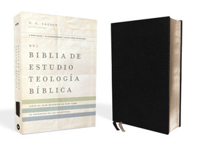 NVI, Biblia de Estudio Teología Bíblica, Interior a cuatro colores, Piel reciclada, Negro (Spanish Edition) by D. A. Carson, T. Desmond Alexander, Richard Hess, Douglas  J. Moo, Andrew David Naselli, Vida, 9780829770506