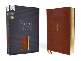 NASB, Thinline Bible, Leathersoft, Brown, Red Letter, 1995 Text, Comfort Print by Zondervan, 9780310450962