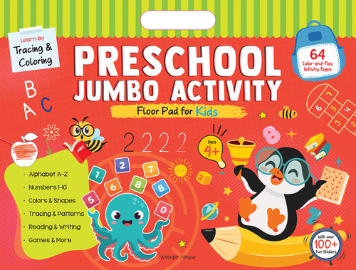 Learn by Tracing & Coloring, Preschool Jumbo Activity Floor Pad for Kids by Wonder House Books, 9789370893504