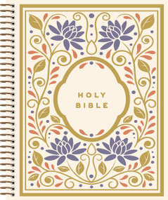 NIV, Journal the Word Bible, Double-Column, Spiral-Bound Edition, Hardcover Spiral, Multi-Floral, Red Letter, Comfort Print by Zondervan, 9780310469971
