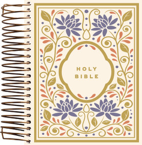 NIV, Journal the Word Bible, Spiral-Bound Edition, Double-Column, Hardcover Spiral, Multi-Floral, Red Letter, Comfort Print by Zondervan, 9780310469971