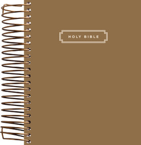NIV, Journal the Word Bible, Spiral-Bound Edition, Double-Column, Hardcover Spiral, Brown, Red Letter, Comfort Print by Zondervan, 9780310469995