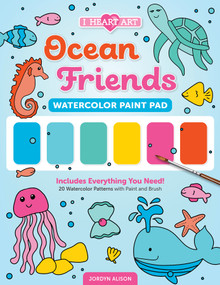 I Heart Art Ocean Friends Watercolor Paint Pad (Includes Everything You Need! 20 Watercolor Patterns with Paint and Brush) by Jordyn Alison, Better Day Books, 9780764372995