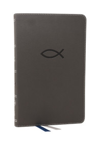 NKJV, Thinline Bible Youth Edition, Leathersoft, Gray, Red Letter, Comfort Print (Holy Bible, New King James Version) by Thomas Nelson, 9780785225782