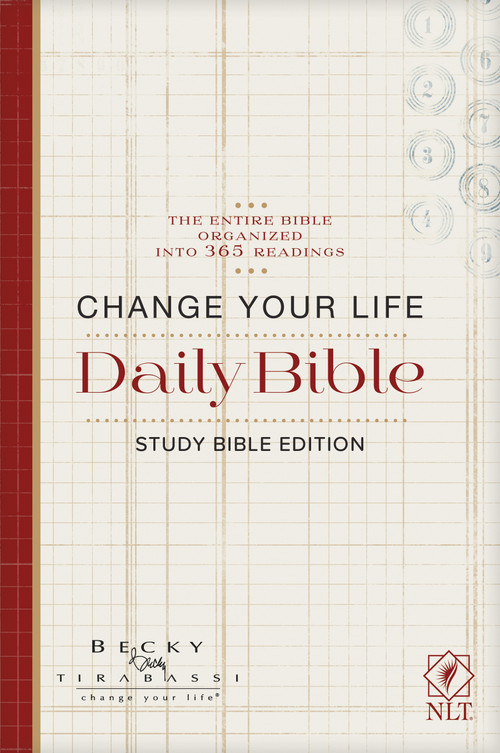 Change Your Life Daily Bible (Softcover) (Study Bible Edition) by New Living Translation, Tyndale, Becky Tirabassi, 9781496448323
