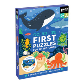 First Puzzles for Little Hands: Ocean Life (Bilingual Edition) by Petit Collage, 9781797249469