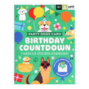 Birthday Countdown: Party Dogs Card by Petit Collage, 9781797249483