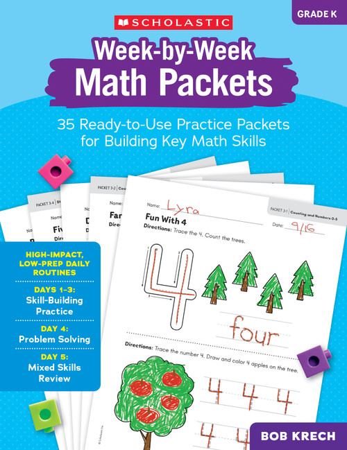 Week-by-Week Packets : Math (Gr. K) by Bob Krech, 9798225099510