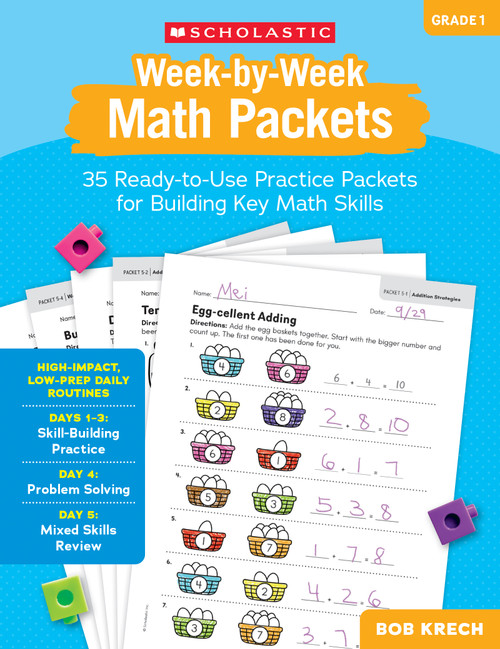 Week-by-Week Packets : Math (Gr. 1) by Bob Krech, 9798225099527