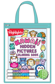 Kawaii Hidden Pictures Fun-to-Go Coloring Kit by Highlights, 9781639626618
