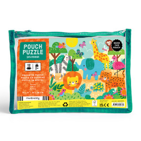 Savanna 12 Piece Pouch Puzzle by Mudpuppy, Nina Ghataora, 9780735390782