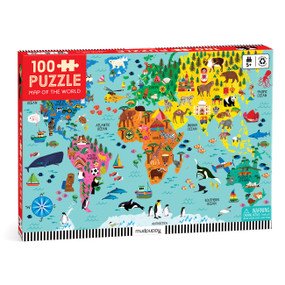 Map Of The World 100 Piece Puzzle by Mudpuppy, Emma Jayne, 9780735390799