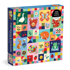 Patchwork Friends 500 Piece Family Puzzle by Mudpuppy, Vicky Benats, 9780735390812