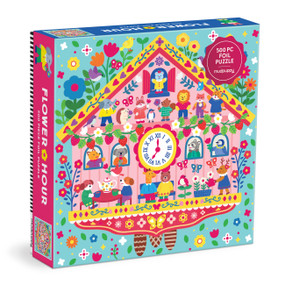 Flower Hour 500 Piece Foil Family Puzzle by Mudpuppy, 9780735390836