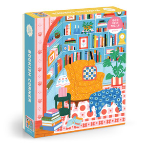 Bookish Corner 1000 Piece Puzzle by Galison Galison, Molly Egan, 9780735391239