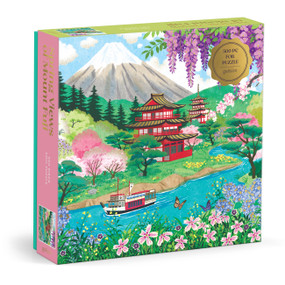 Spring Views of Mount Fuji 500 Piece Foil Puzzle by Galison Galison, Vanya Liang, 9780735391406