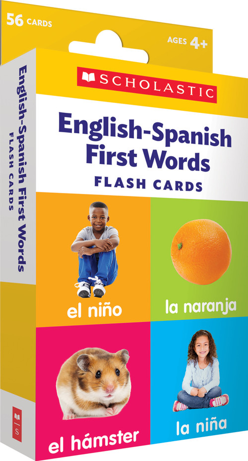 English-Spanish First Words Flash Cards by Scholastic, 9781338740189