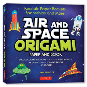 Air and Space Origami (Full-Color Instructions for 11 Exciting Models with 36 Double-Sided Folding Papers and 185 Stickers) by John Szinger, Kostya Vints, 9784805321126