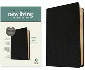 NLT Thinline Center-Column Reference Bible, Filament Enabled (Genuine Leather, Black, Red Letter) by New Living Translation, Tyndale, 9781496479082