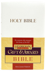 KJV Gift & Award Bible (Imitation Leather, White, Red Letter) by Hendrickson Publishers, 9781598560268