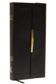 KJV Compact Checkbook Bible, Black Bonded Leather, Red Letter: King James Version, Holy Bible by Thomas Nelson, 9780718003272