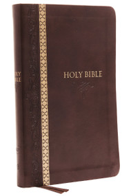 KJV Holy Bible: Thinline, Brown Leathersoft, Red Letter, Comfort Print (Thumb Indexed): King James Version (Holy Bible, King James Version) by Thomas Nelson, 9780785218517