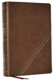 KJV, Word Study Reference Bible, Leathersoft, Brown, Red Letter, Thumb Indexed, Comfort Print (2,000 Keywords that Unlock the Meaning of the Bible) by Thomas Nelson, 9780785294931