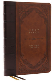 KJV Holy Bible: Giant Print Thinline Bible, Brown Leathersoft, Red Letter, Comfort Print: King James Version (Vintage Series) by Thomas Nelson, 9781400332199