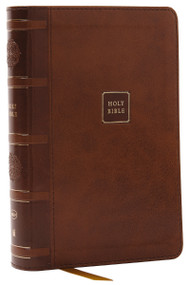 NKJV Compact Paragraph-Style Bible w/ 43,000 Cross References, Brown Leathersoft, Red Letter, Comfort Print: Holy Bible, New King James Version by Thomas Nelson, 9781400333363