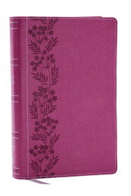 NKJV Personal Size Large Print Bible with 43,000 Cross References, Pink Leathersoft, Red Letter, Comfort Print (Thumb Indexed) by Thomas Nelson, 9781400335435
