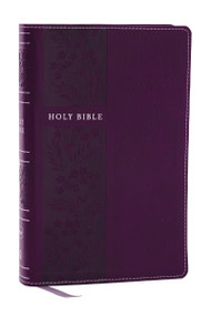NKJV Personal Size Large Print Bible with 43,000 Cross References, Purple Leathersoft, Red Letter, Comfort Print (Thumb Indexed) by Thomas Nelson, 9781400335466