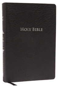KJV Study Bible, Large Print, Bonded Leather, Black, Thumb Indexed, Red Letter (Second Edition) by Thomas Nelson, 9781401680350