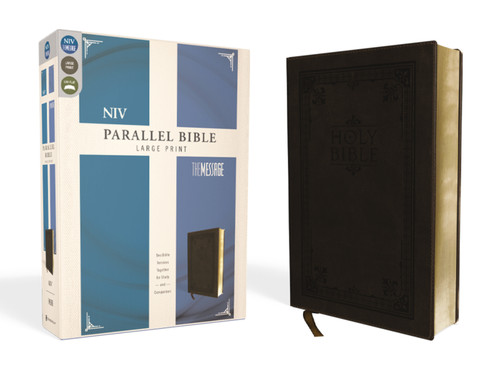 NIV, The Message, Parallel Bible, Large Print, Leathersoft, Brown (Two Bible Versions Together for Study and Comparison) by Eugene H. Peterson, Zondervan, 9780310410263
