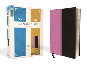 NIV, KJV, Parallel Bible, Large Print, Leathersoft, Pink/Brown (The World's Two Most Popular Bible Translations Together) by Charles F. Stanley and Andy Stanley, Zondervan, 9780310439356
