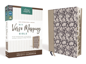 NIV, Verse Mapping Bible, Leathersoft, Navy Floral, Thumb Indexed, Comfort Print (Find Connections in Scripture Using a Unique 5-Step Process) by Kristy Cambron, Zondervan, 9780310454564