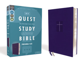 NIV, Quest Study Bible, Personal Size, Leathersoft, Blue, Comfort Print (The Only Q and A Study Bible) by Christianity Today Intl., Zondervan, 9780310456575